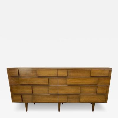  M Singer Sons Furniture Gio Ponti Double Dresser Low Chest Signed M Singer and Sons Model 2161