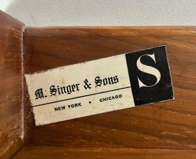  M Singer Sons Furniture Gio Ponti Singer Sons Walnut Rosewood Nightstands Restored Pair