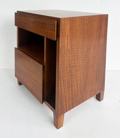 M Singer Sons Furniture Gio Ponti Singer Sons Walnut Rosewood Nightstands Restored Pair