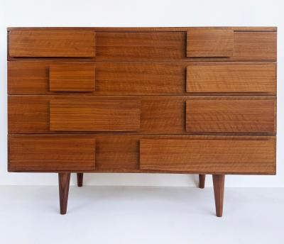  M Singer Sons Furniture Gio Ponti Singer Sons Walnut Rosewood Nightstands Restored Pair