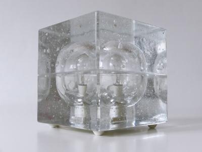  M ller Zimmer Leuchten Set of Two Hand Blown Cubic Table Lamps by M ller Zimmer 1970s Germany
