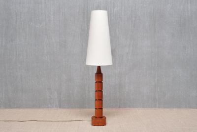  M llers Armatur Elektriska M llers Armatur Eskilstuna Floor Lamp in Teak Wood Sweden 1960s