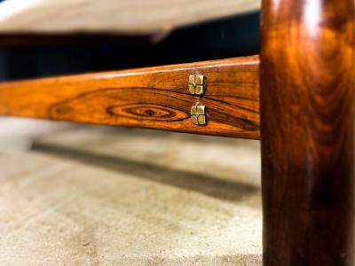  M veis Cimo Architectural Brazilian Coffee Table in Rosewood and Marble Cimo Lot 693A