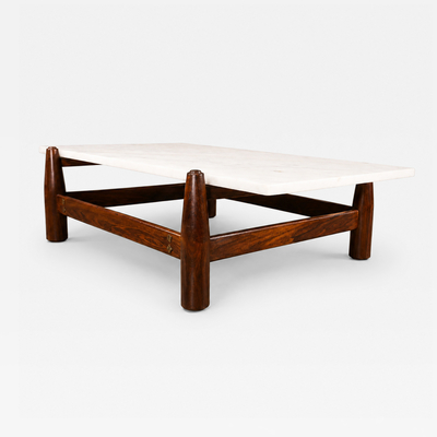  M veis Cimo Architectural Brazilian Modern Coffee Table in Rosewood and Marble Cimo 1950s