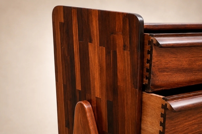  M veis Cimo Brazilian Modern Patchwork Imbuia Chest of Drawers by Cimo Brazil