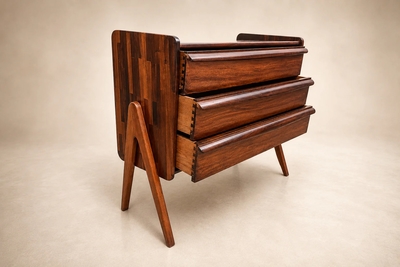  M veis Cimo Brazilian Modern Patchwork Imbuia Chest of Drawers by Cimo Brazil