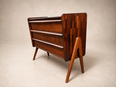  M veis Cimo Brazilian Modern Patchwork Imbuia Chest of Drawers by Cimo Brazil