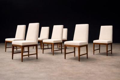  M veis Cimo Cimo Brazil 1950 Set of 8 Tall Back Dining Chairs in Cavi na