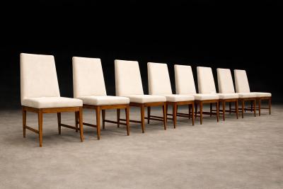  M veis Cimo Cimo Brazil 1950 Set of 8 Tall Back Dining Chairs in Cavi na