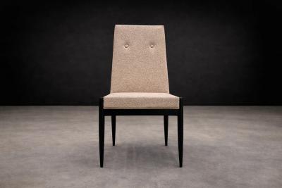  M veis Cimo Cimo Brazil Set of 8 Mid Century Dining Chairs in Ebonized Hardwood 1950s