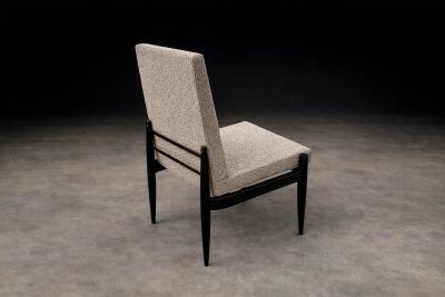  M veis Cimo Cimo Brazil Set of 8 Mid Century Dining Chairs in Ebonized Hardwood 1950s
