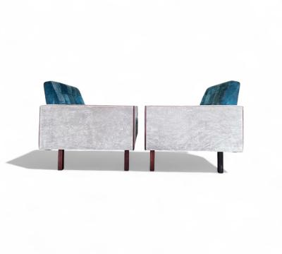  M veis Cimo Pair of Armchairs in Rosewood Suede Cimo 1960s Lot 635