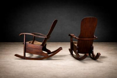  M veis Cimo Rocking Chair in Bentwood Moveis Cimo 1950s