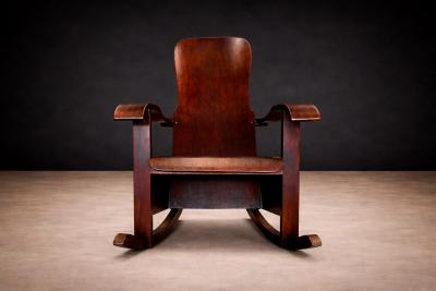  M veis Cimo Rocking Chair in Bentwood Moveis Cimo 1950s