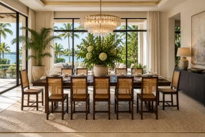 M veis Primus Set of Ten Brazilian Modern Dining Chairs in Rosewood and Cane by M veis Primus