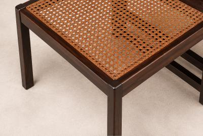  M veis Primus Set of Ten Brazilian Modern Dining Chairs in Rosewood and Cane by M veis Primus