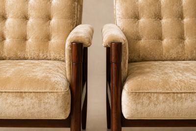  M veis Provenzal M veis Provenzal Lounge Chair in Jacaranda Champagne Mohair Velvet