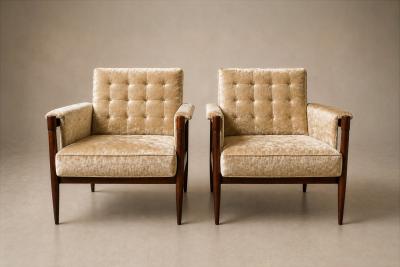  M veis Provenzal M veis Provenzal Lounge Chair in Jacaranda Champagne Mohair Velvet