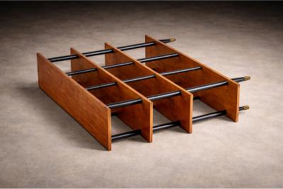  M veis Val rio Brazilian Modernist Bookshelf in Ebonized Pau Marfim with Bronze Sabots