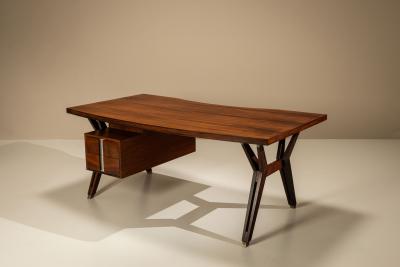  MIM Mobili Italiani Moderni Ennio Fazioli and Writing Desk in Rosewood for MIM Roma Italy 1958