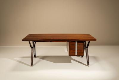  MIM Mobili Italiani Moderni Ennio Fazioli and Writing Desk in Rosewood for MIM Roma Italy 1958
