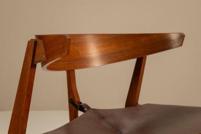  MIM Mobili Italiani Moderni Rare Pair of Lounge Chairs Mod 8102 by Giuseppe Zammerini for MIM Roma Italy