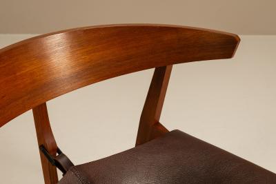  MIM Mobili Italiani Moderni Rare Pair of Lounge Chairs Mod 8102 by Giuseppe Zammerini for MIM Roma Italy