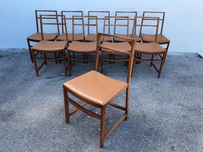  MIM Mobili Italiani Moderni Set of 10 Mid Century Modern Dining Chairs by Renato Venturi for MIM Roma