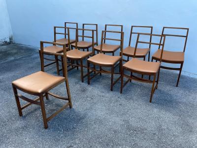  MIM Mobili Italiani Moderni Set of 10 Mid Century Modern Dining Chairs by Renato Venturi for MIM Roma