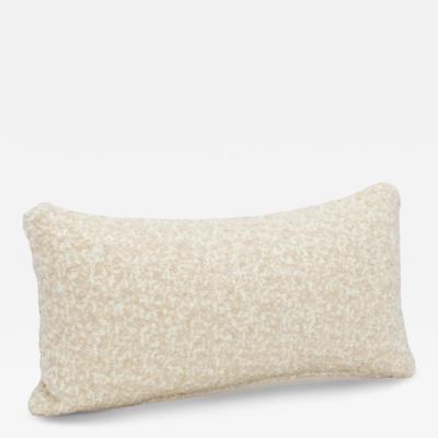  MOGUL Cream and Tan Boucle Kidney Pillow By MOGUL