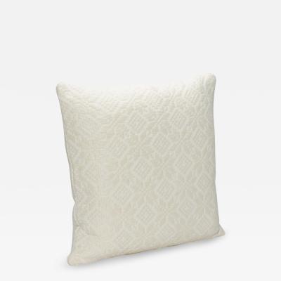  MOGUL Modern White Textured Decorative Pillow by MOGUL