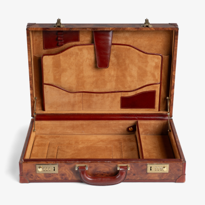 MOMODESIGN Burlwood Leather Attach Briefcase by MOMODESIGN Italy