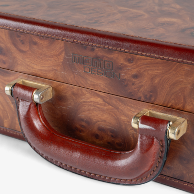 MOMODESIGN Burlwood Leather Attach Briefcase by MOMODESIGN Italy