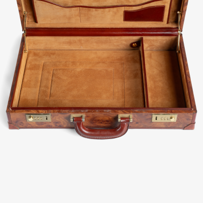 MOMODESIGN Burlwood Leather Attach Briefcase by MOMODESIGN Italy