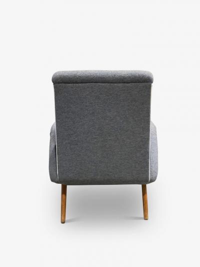  MONC XIII ITALIAN MID CENTURY ARMCHAIRS BOILED WOOL AND LEATHER