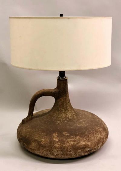  Madoura Large Rare Artist French Midcentury Brutalist Pottery Ceramic Table Lamp