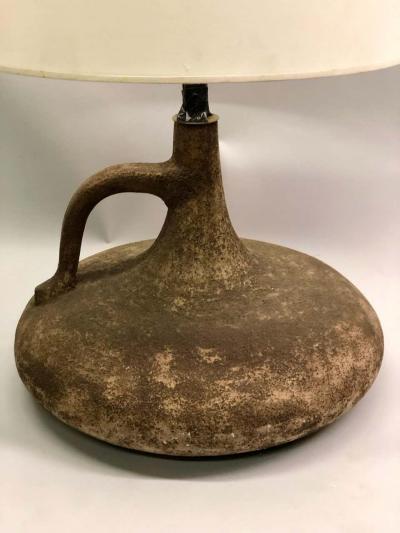  Madoura Large Rare Artist French Midcentury Brutalist Pottery Ceramic Table Lamp