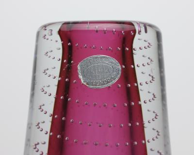  Magnor Glassverk AS Scandinavian Norwegian Glass Vase by Magnor Glassverk AS 1960s Norway