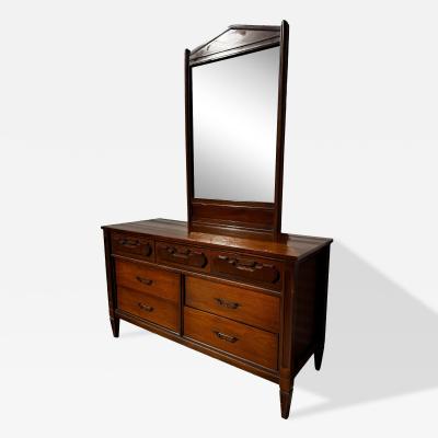  Mainline by Hooker Mid Century Walnut 7 Drawer Dresser by Mainline for Hooker Furniture