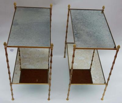  Maison Bagu s 1950 1970 Pair of End of Sofa in the Style of Maison Bagu s Model Bamboo