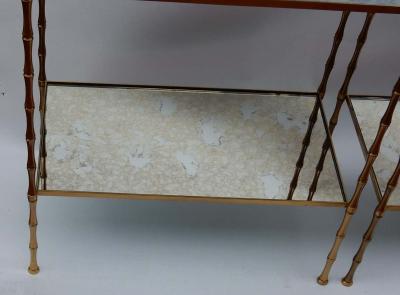  Maison Bagu s 1950 1970 Pair of End of Sofa in the Style of Maison Bagu s Model Bamboo