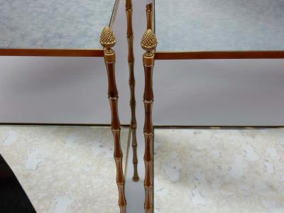  Maison Bagu s 1950 1970 Pair of End of Sofa in the Style of Maison Bagu s Model Bamboo