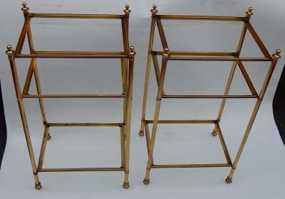 Maison Bagu s 1950 1970 Pair of Shelves Has 3 Levels Style of Maison Bagu s with Olded Mirror