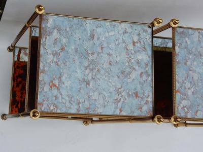 Maison Bagu s 1950 1970 Pair of Shelves Has 3 Levels Style of Maison Bagu s with Olded Mirror