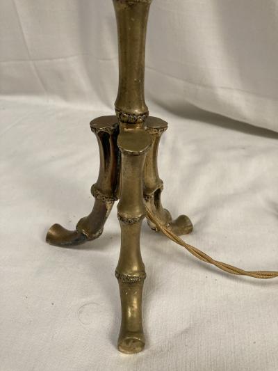  Maison Bagu s 1950s Bronze bamboo lamp by Maison Bagu s