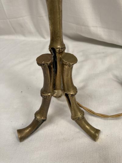  Maison Bagu s 1950s Bronze bamboo lamp by Maison Bagu s