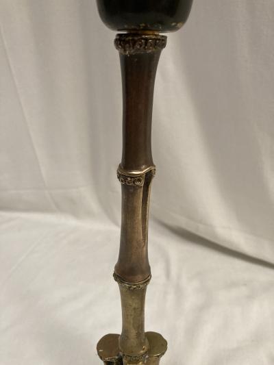  Maison Bagu s 1960s Bamboo bronze lamp by Maison Bagu s