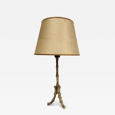  Maison Bagu s 1960s Bamboo bronze lamp by Maison Bagu s