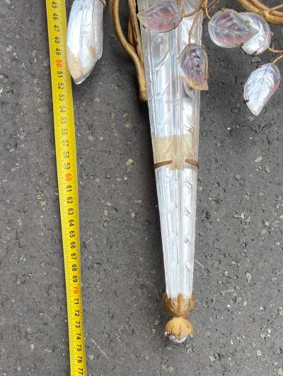  Maison Bagu s 1970 50 Pair of Wall Lights with Parakeet Placed on a Sheath Maison Bagu s