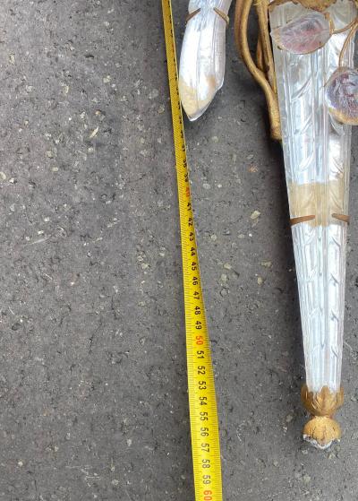  Maison Bagu s 1970 50 Pair of Wall Lights with Parakeet Placed on a Sheath Maison Bagu s